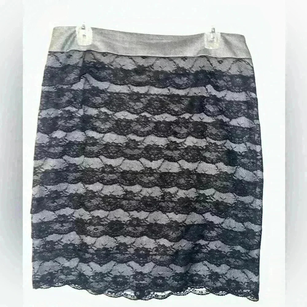 Sharagano Studio Cardigan & Skirt black and gray sz 10 Skirt Large Cardigan - Picture 3 of 12